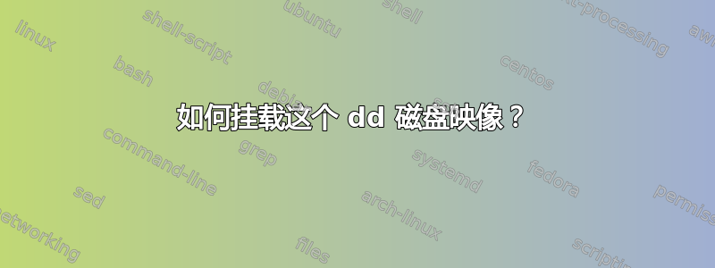 如何挂载这个 dd 磁盘映像？