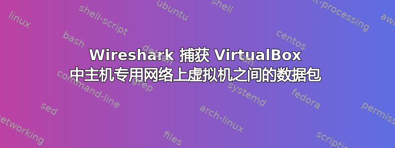 Wireshark 捕获 VirtualBox 中主机专用网络上虚拟机之间的数据包