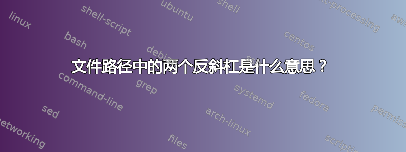 文件路径中的两个反斜杠是什么意思？