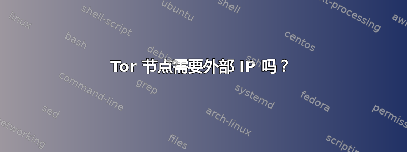 Tor 节点需要外部 IP 吗？