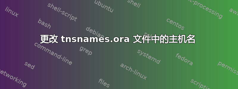 更改 tnsnames.ora 文件中的主机名