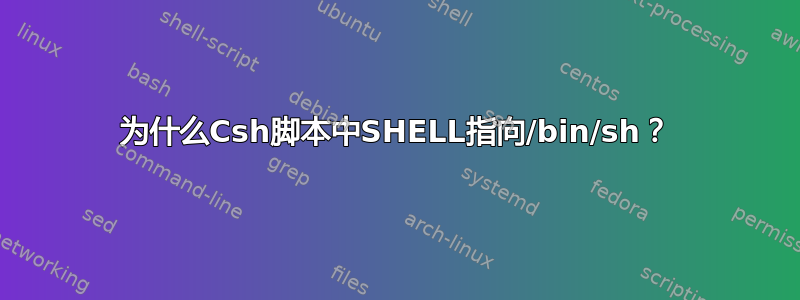 为什么Csh脚本中SHELL指向/bin/sh？