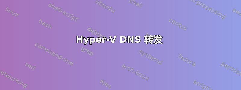 Hyper-V DNS 转发