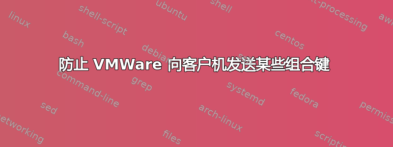 防止 VMWare 向客户机发送某些组合键