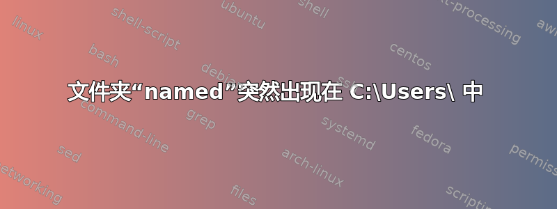 文件夹“named”突然出现在 C:\Users\ 中