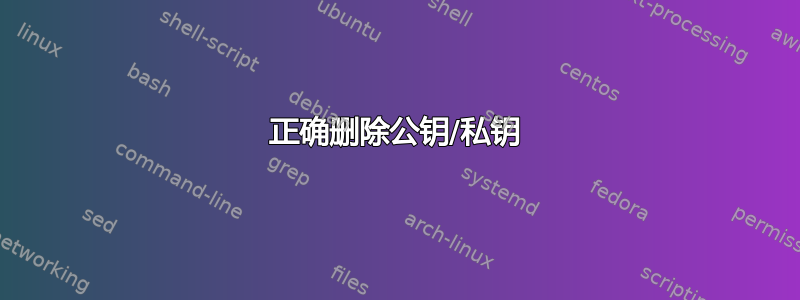 正确删除公钥/私钥