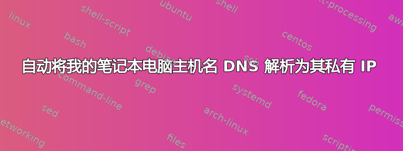 自动将我的笔记本电脑主机名 DNS 解析为其私有 IP