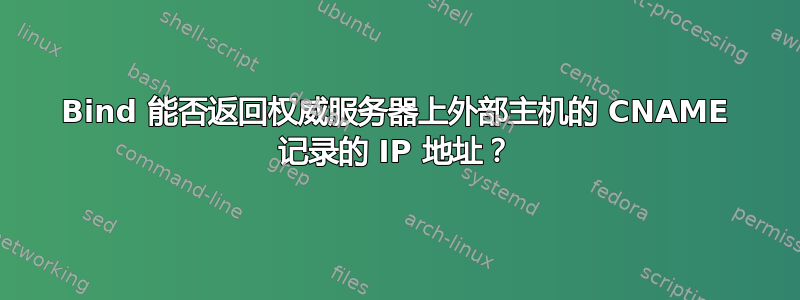 Bind 能否返回权威服务器上外部主机的 CNAME 记录的 IP 地址？