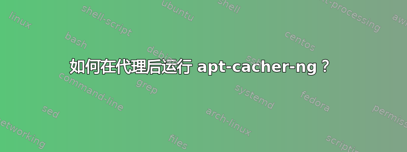 如何在代理后运行 apt-cacher-ng？