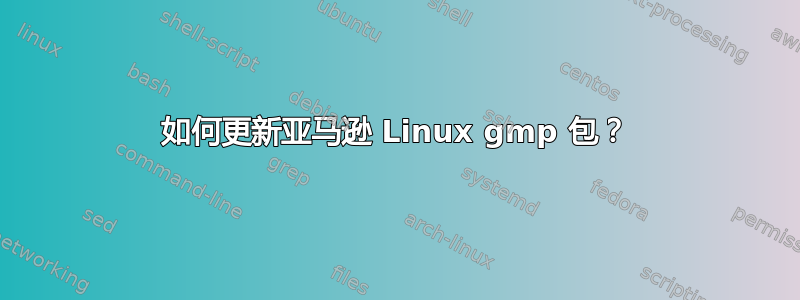 如何更新亚马逊 Linux gmp 包？