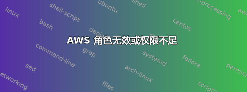 AWS 角色无效或权限不足