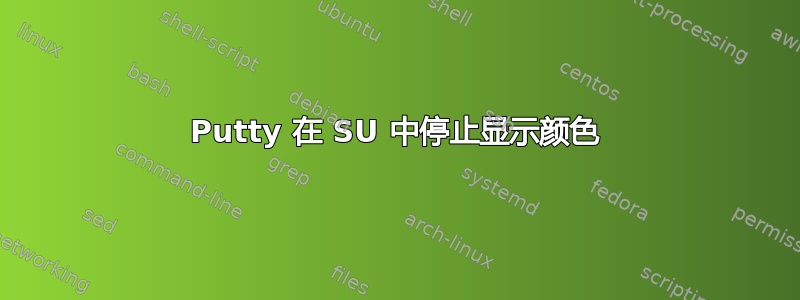 Putty 在 SU 中停止显示颜色