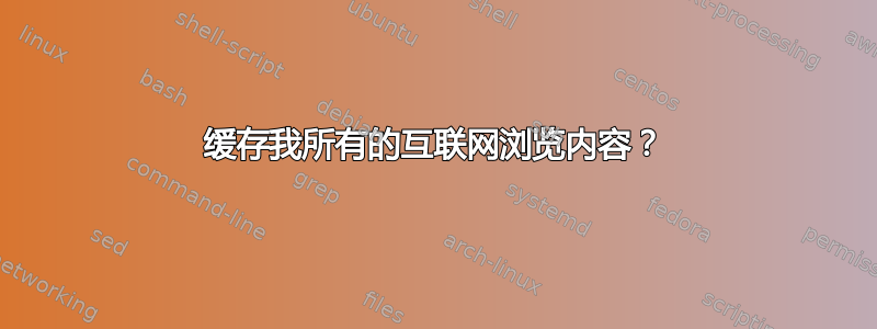 缓存我所有的互联网浏览内容？