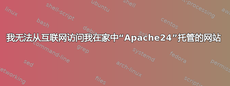 我无法从互联网访问我在家中“Apache24”托管的网站