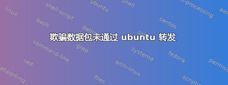 欺骗数据包未通过 ubuntu 转发