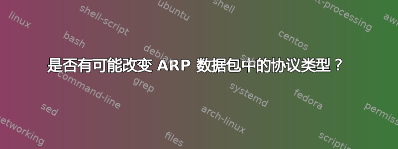 是否有可能改变 ARP 数据包中的协议类型？