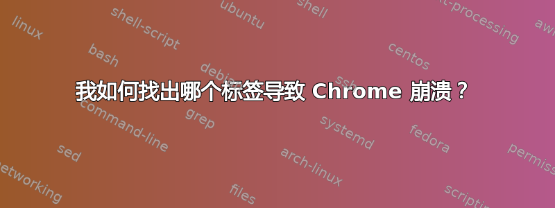 我如何找出哪个标签导致 Chrome 崩溃？