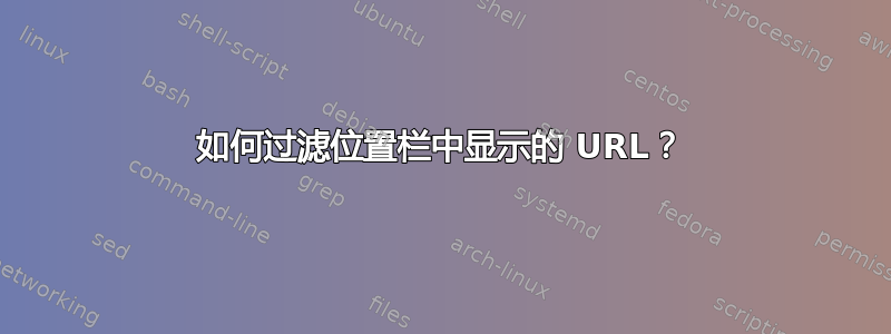 如何过滤位置栏中显示的 URL？