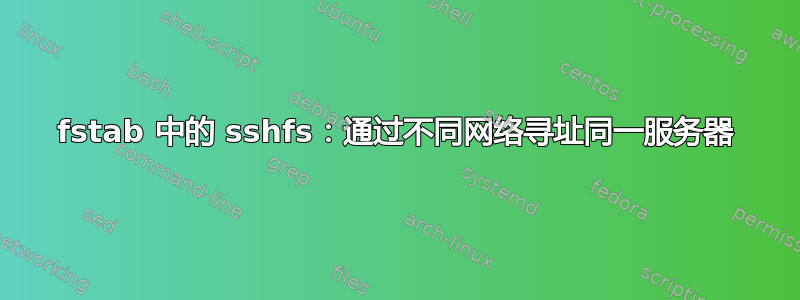 fstab 中的 sshfs：通过不同网络寻址同一服务器