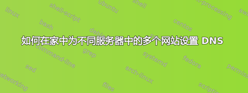 如何在家中为不同服务器中的多个网站设置 DNS