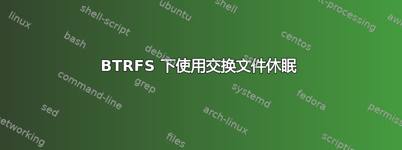 BTRFS 下使用交换文件休眠