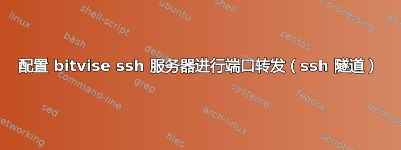 配置 bitvise ssh 服务器进行端口转发（ssh 隧道）