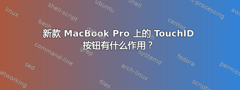 新款 MacBook Pro 上的 TouchID 按钮有什么作用？