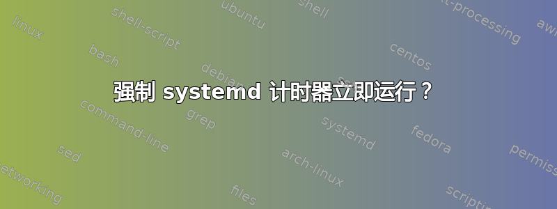 强制 systemd 计时器立即运行？