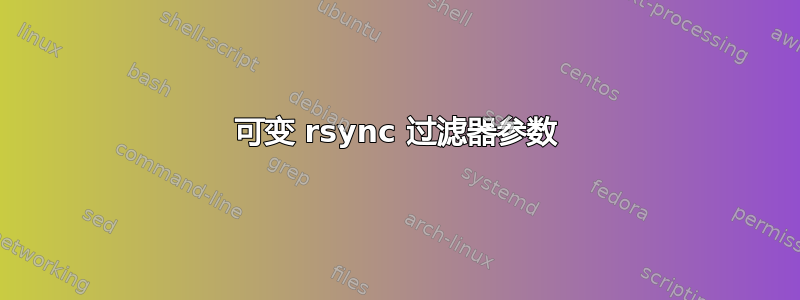 可变 rsync 过滤器参数