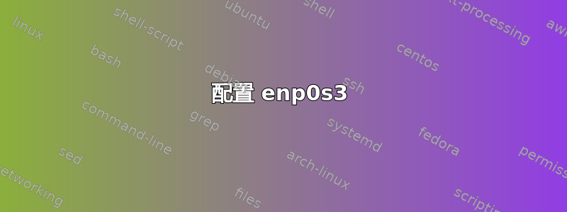 配置 enp0s3