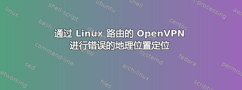 通过 Linux 路由的 OpenVPN 进行错误的地理位置定位