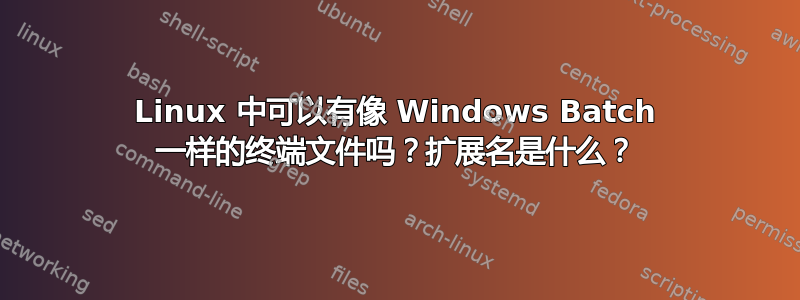 Linux 中可以有像 Windows Batch 一样的终端文件吗？扩展名是什么？