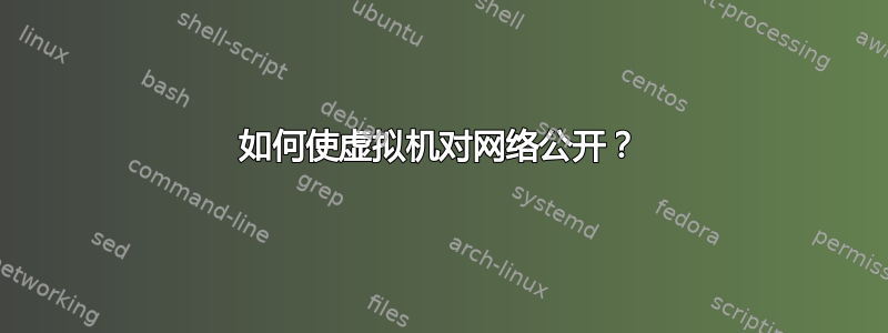 如何使虚拟机对网络公开？