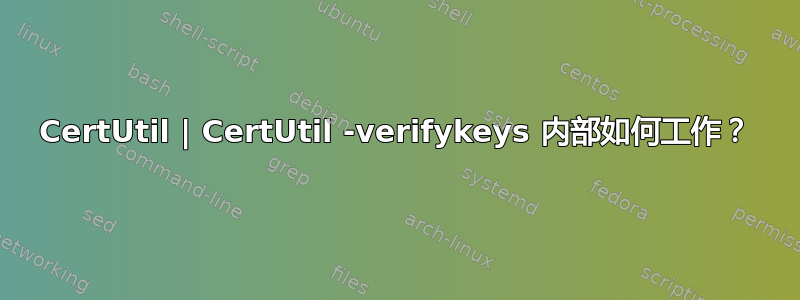 CertUtil | CertUtil -verifykeys 内部如何工作？