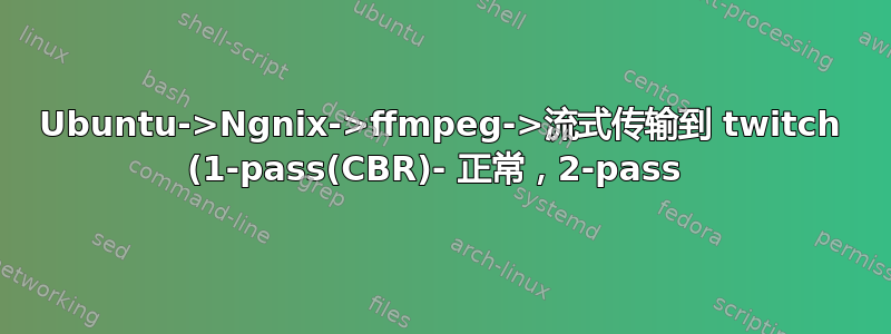 Ubuntu->Ngnix->ffmpeg->流式传输到 twitch (1-pass(CBR)- 正常，2-pass 