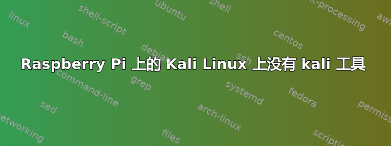 Raspberry Pi 上的 Kali Linux 上没有 kali 工具