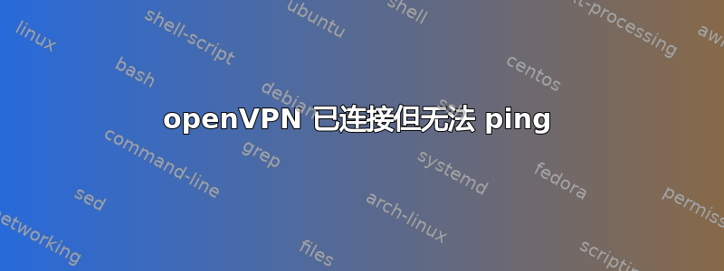 openVPN 已连接但无法 ping