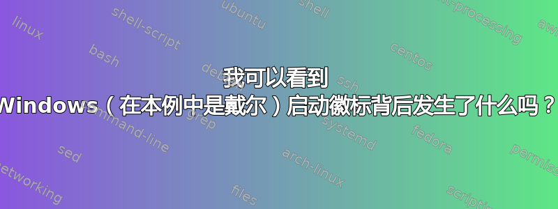 我可以看到 Windows（在本例中是戴尔）启动徽标背后发生了什么吗？