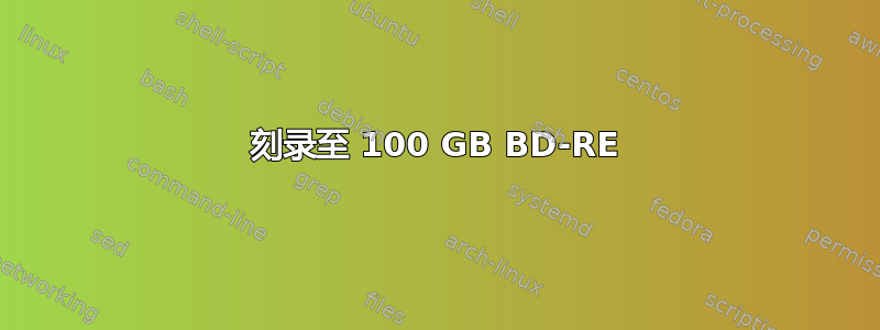 刻录至 100 GB BD-RE