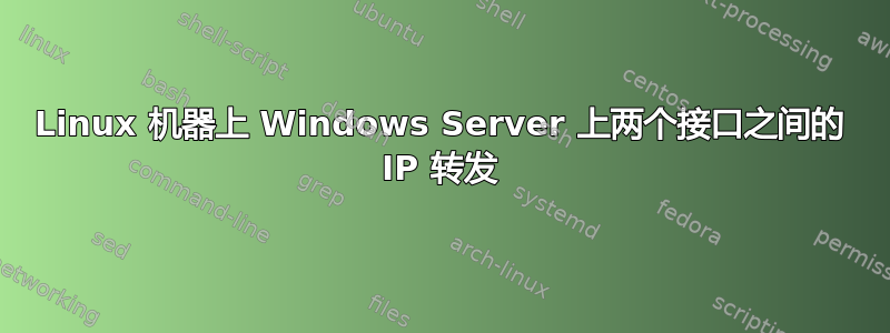 Linux 机器上 Windows Server 上两个接口之间的 IP 转发