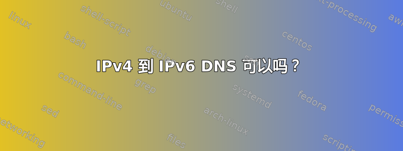 IPv4 到 IPv6 DNS 可以吗？