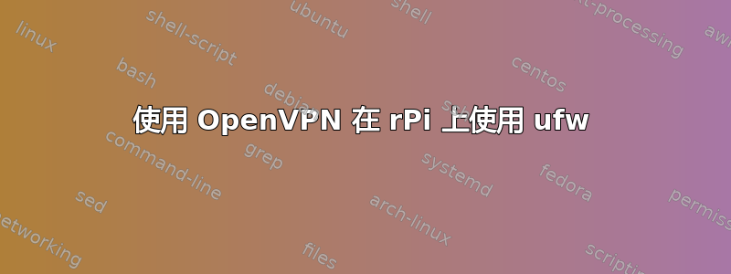 使用 OpenVPN 在 rPi 上使用 ufw