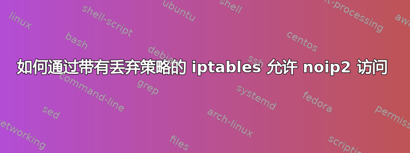 如何通过带有丢弃策略的 iptables 允许 noip2 访问