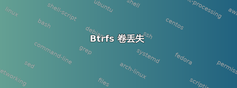 Btrfs 卷丢失