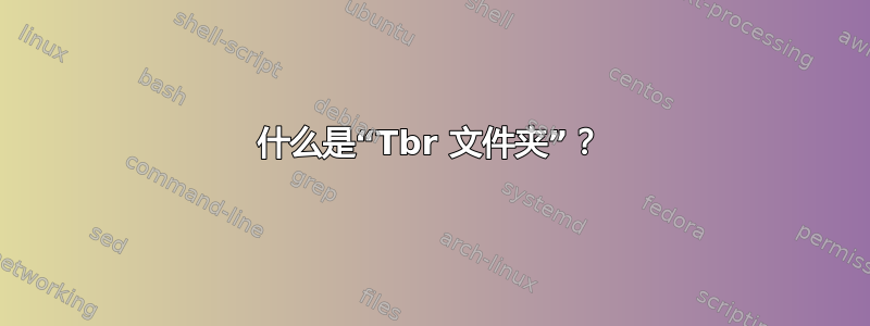 什么是“Tbr 文件夹”？