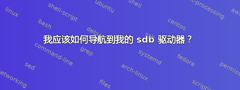 我应该如何导航到我的 sdb 驱动器？