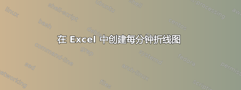 在 Excel 中创建每分钟折线图