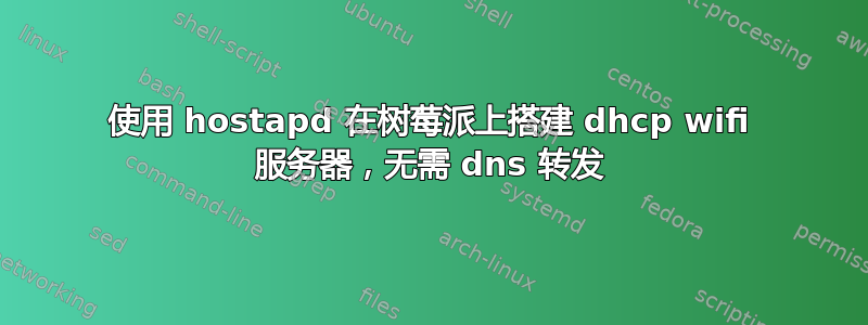 使用 hostapd 在树莓派上搭建 dhcp wifi 服务器，无需 dns 转发