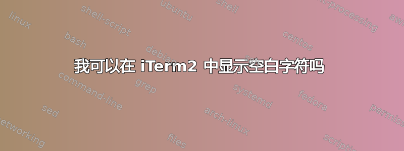 我可以在 iTerm2 中显示空白字符吗