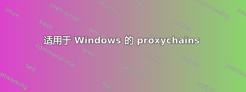 适用于 Windows 的 proxychains